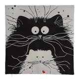 Cartoon images Linen Cotton Blend Cushion Cover Home Office Sofa Square Cat Pillow Case Decorative Cushion Covers Pillowcases