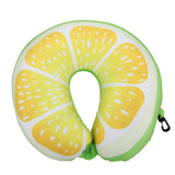 U Shaped Neck Protection Pillow Watermelon Lemon Kiwi Orange Fruit Pillows Nanoparticles Massage Neck Pillow Car Travel Cushion