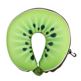 U Shaped Neck Protection Pillow Watermelon Lemon Kiwi Orange Fruit Pillows Nanoparticles Massage Neck Pillow Car Travel Cushion