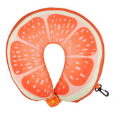 U Shaped Neck Protection Pillow Watermelon Lemon Kiwi Orange Fruit Pillows Nanoparticles Massage Neck Pillow Car Travel Cushion
