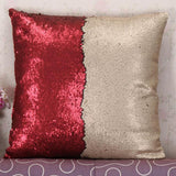 Fashion Heaven New  DIY Two Tone Glitter Sequins Throw Pillows Decorative Cushion Case Sofa Car dropshipping Free Shipping Nov16