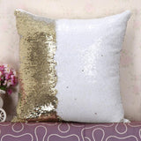 Fashion Heaven New  DIY Two Tone Glitter Sequins Throw Pillows Decorative Cushion Case Sofa Car dropshipping Free Shipping Nov16