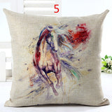2016 New Arrival High Quality Horse Home living Cotton linen Decorative Pillow Throw Pillow  Square Cojines