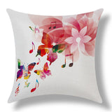 High Quality Fashion Style Cotton Linen Cushion Music Score Print Home Decor Cushion Bed Car Throw Pillows Decorative Cojines