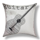 High Quality Fashion Style Cotton Linen Cushion Music Score Print Home Decor Cushion Bed Car Throw Pillows Decorative Cojines